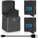 Hero 13 kit chargeur de batterie 3. 89v 2100mah hero 13 enduro batterie 2 packs et portable 3 slots chargeur ...
