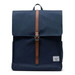 Herschel sac � dos de loisirs bleu fonc� marron pour femme et homme - city backpack 16 l navy 320195