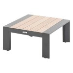 Hesp�ride - table basse de jardin petit mod�le en aluminium effet bois evasion - graphite et honey
