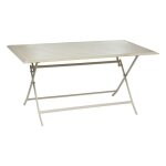 Hesp�ride - table de jardin pliante azua en aluminium - 6 places - argile