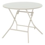 Hesp�ride - table de jardin pliante ronde 4 places greensboro - argile