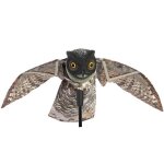 Hibou prowler avec pouvantail de jardin ailes mobiles leurre prdateur ravageur label