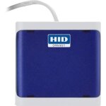 Hid omnikey 5022 lecteur de carte smart usb 2. 0 gris clair bleu fonc