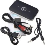 Hifi bluetooth 2 en 1 metteur & rcepteur audio sans fil 3. 5mm rca aux ? adaptateur musique pour voiture ...