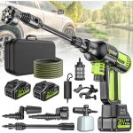 Highsam pressure washer nettoyeur haute pression sans fil 4 vitesses max. 120 bar avec 2 batteries 40 ...
