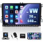 Hikity 2g + 64g dab + android 13 autoradio 9 pour vw passat b6 b7 golf 5 6 polo touran caddy jetta t5 ...