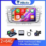 Hikity autoradio android 13 pour ford focus / c - max / s - max / mondeo / galaxy - 9[2 + 64g] - carplay ...