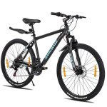 Hiland vtt unisexe - 21 vitesses cadre en aluminium l�ger et fourche � suspension freins � disque roues ...