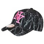 - hip hop honour - casquette ny noire et rose design streetwear baseball eklyr - noir