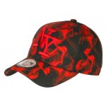 - hip hop honour - casquette ny rouge et noire design streetwear baseball smoky - rouge