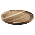 Hit plateau de service en bois dacacia rond 29 x 2 cm ht - 24501820