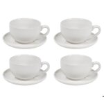 Hit set de tasses � cappuccino avec soucoupes 8 pcs 250 ml ht - 24302605