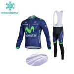 Hiver maillot de cyclisme homme thermique fleece manches longues + pantalons  bretelle vlo vtt gel ...