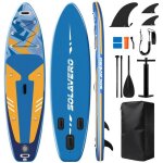 Hlonone 304cm planche de surf gonflable multifonctionnelle pche pagaie relaxation dbutants bleu et ...