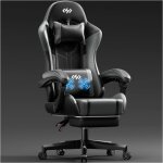 Hlonone chaise gaming massante sige de bureau rglable chaise gamer avec coussin lombaire massant et ...