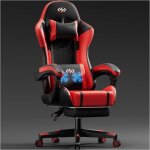 Hlonone chaise gaming massante sige de bureau rglable chaise gamer avec coussin lombaire massant et ...