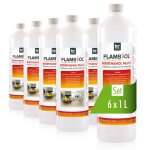 Bioéthanol - höfer chemie - 966% - 6 x 1 l - sans fumée - parfait pour cheminées de table Bioéthanol - höfer chemie - 966% - 6 x 1 l - sans fumée - parfait pour cheminées de table