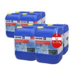 H�fer chemie chlore liquide 8 x 25 kg (200 kg) - chlore liquide 48� pour piscine avec une teneur pour ...