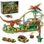 Hogokids circuit montagnes russes dinosaures ? jeu de construction 4 dinos voiture jungle cadeau pour ...