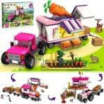 Hogokids ferme mobile 3 en 1 transformable avec led - jouet de construction 835pcs - cadeau enfants 6 ...