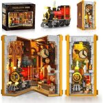 Hogokids livre magique pliable jeu de construction avec train et led dcor vintage  monter cadeau cratif ...