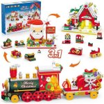 Hogokids set de construction nol 3 en 1 avec lumires led 403 pcs jouet nol cadeaux enfants de 6 + ...