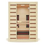 Holls sauna hybride combi 2 places 140 x 130 x 190 cm + poele harvia vega 35kw + pierres pour pole 20kg ...