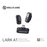Hollyland lark a1 - avec microphone vocal dynamique anti - bruit 2tx + usb - c rx accessoires dj / amplificati ...