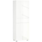 Homcom - buffet - mdf - 60x35x170cm - blanc laqu
