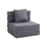 Fauteuil - lit pliant 2 en 1 - homcom - gris foncé - charge max. 100 kg - confort optimal - design moderne ... Fauteuil - lit pliant 2 en 1 - homcom - gris foncé - charge max. 100 kg - confort optimal - design moderne ...