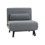 Fauteuil - lit - muvoe - pliant - dossier r�glable - gris fonc� - confort optimal