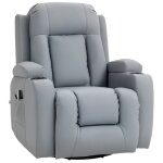 Homcom - fauteuil de massage électrique - simili cuir - 85x94x104cm - gris clair Homcom - fauteuil de massage électrique - simili cuir - 85x94x104cm - gris clair
