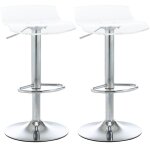 Homcom - tabouret de bar - acier - 39x39x87cm - transparent