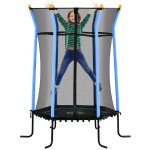 Homcom - trampoline - acier - 1635 x 1635 x 190 cm - bleu