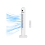 Homcom ventilateur sur pied avec 3 vitesses de ventilation 55 w avec minuterie 24 h �cran lcd oscillation ...