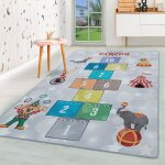 Homebyhome tapis enfant motif marelle coloris gris 120x170 cm tapis chambre enfant tapis chambre bb ...