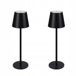 Homefire lot de 2 lampe de chevet led avec piles - rgb noir touch dimmable sans fil lampe � poser pour ...