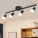 Homefire 4x spot de plafond led gu10 moderne applique plafond pivotant � 330� pour chambre couloir cuisine ...