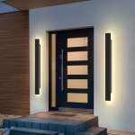 Homefire applique murale led ext�rieur int�rieur / ext�rieur : 100cm lampe dext�rieur 26w 4000k noir ...