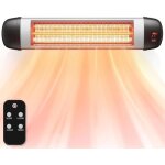 Homefire chauffage infrarouge 2500w avec t�l�commande - 3 niveaux chauffage radiant �lectrique pour terrasse ...