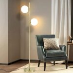 Homefire lampadaire led design dor� 2 ampoules culot e27 r�tro chambre couloir