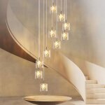 Homefire lampe suspension escalier lampe suspension moderne - 230cm hauteur rglable lampe suspendue ...