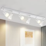 Homefire plafonnier 6 spot gu10 - led moderne spot de plafond blanc orientable spot de salon pour cuisine ...