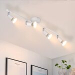Homefire plafonnier led 4 ampoules gu10 plafonnier moderne spot intrieur blanc
