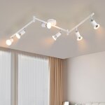Homefire plafonnier led 6 spots gu10 - spot de plafond lampe de plafond moderne intrieur blanc pour ...