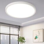 Homefire plafonnier led salle bain plat 30cm 24w rond blanc plafonnier cuisine non - variable