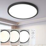Homefire plafonnier led salle de bain plat 30cm 24w rond blanc �clairage de plafond cuisine