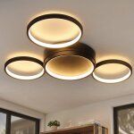 Homefire plafonnier salon led plafonnier - moderne blanc chaud 29w lampe d�clairage avec 4 anneaux design ...