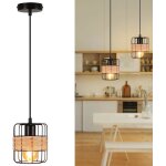 Homefire suspension e27 noir vintage rotin boho métal bois lampe de cuisine bambou naturel abat - jour ... Homefire suspension e27 noir vintage rotin boho métal bois lampe de cuisine bambou naturel abat - jour ...