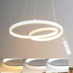 Homefire suspension led moderne fer 34w blanc diam. 40cm dimmable un design cratif pour salon chambre ...